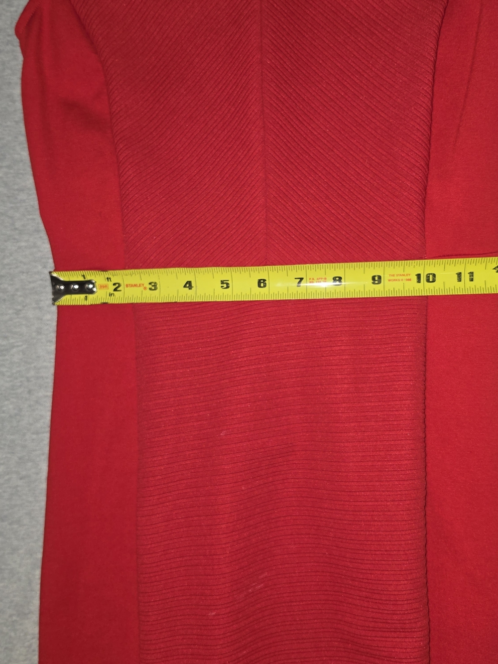 H&M Red Cap-Sleeve Midi Sheath Dress - Picture 7 of 8